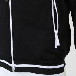 Gilet zippé DHERBEY MOTO noir New logo