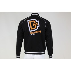 Gilet zippé DHERBEY MOTO noir New logo