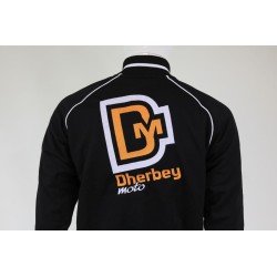 Gilet zippé DHERBEY MOTO noir New logo