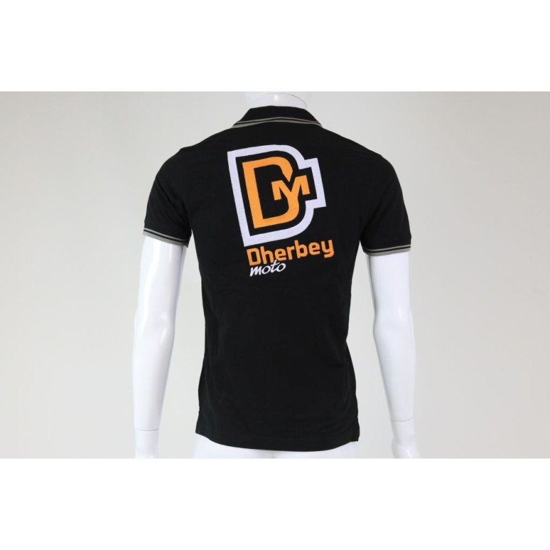 Polo DHERBEY MOTO noir New logo