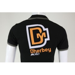 Polo DHERBEY MOTO noir New logo
