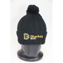 Bonnet DHERBEY MOTO noir avec pompon