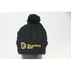Bonnet DHERBEY MOTO noir avec pompon