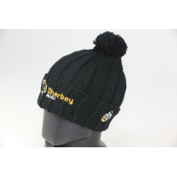 Bonnet DHERBEY MOTO noir avec pompon