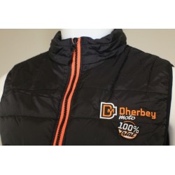Doudoune DHERBEY MOTO sans manche noir