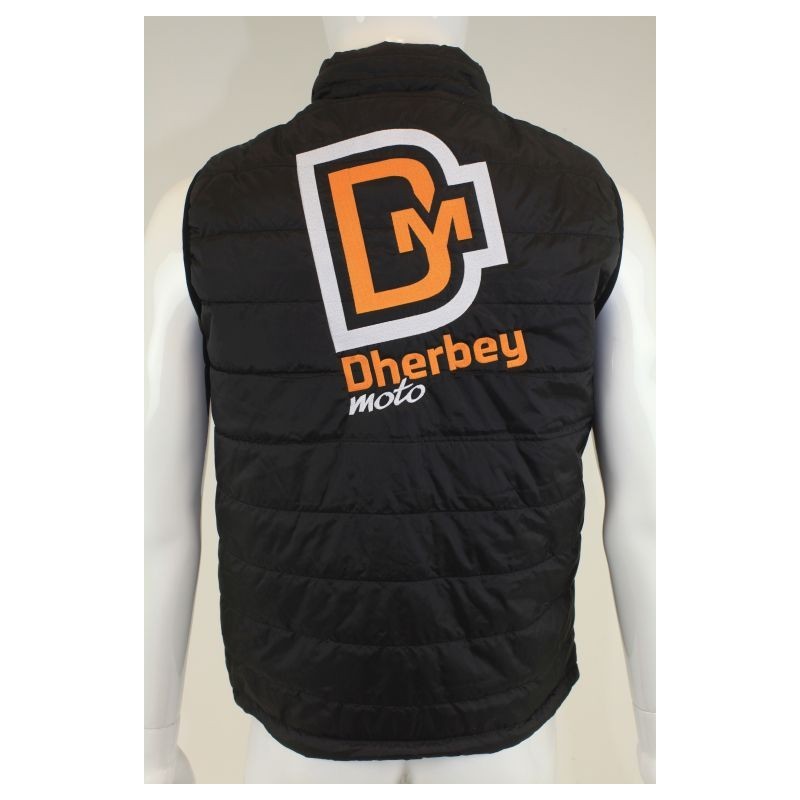 Doudoune DHERBEY MOTO sans manche noir