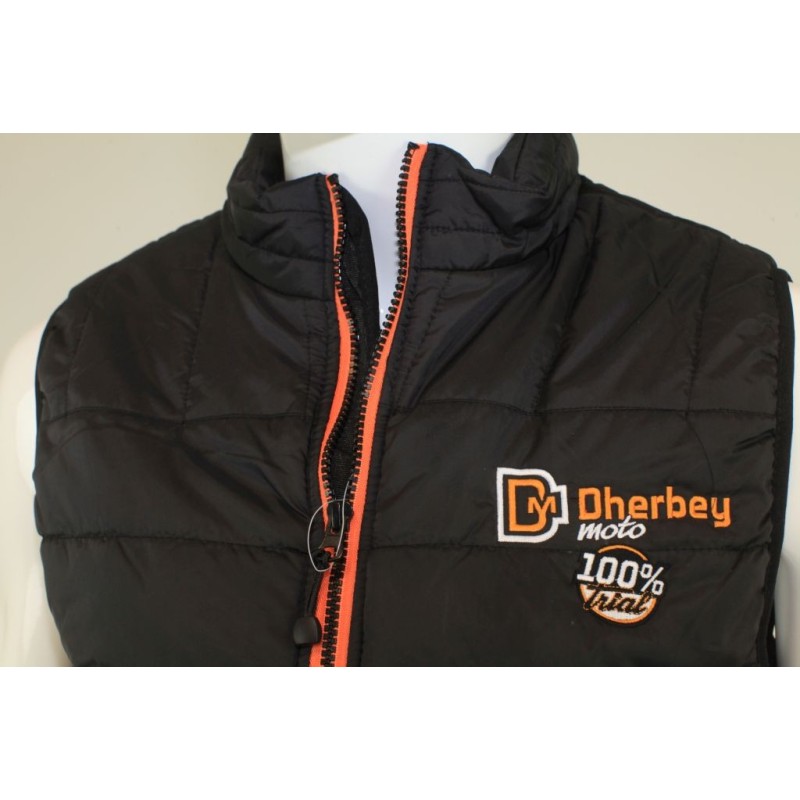 Doudoune DHERBEY MOTO sans manche noir