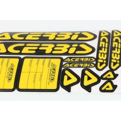 Planche adhésive Acerbis 12 pièces noir/jaune