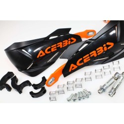 Protege mains fermé ACERBIS x-factory alu et plastique noir/orange