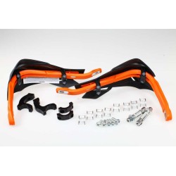 Protege mains fermé ACERBIS x-factory alu et plastique noir/orange