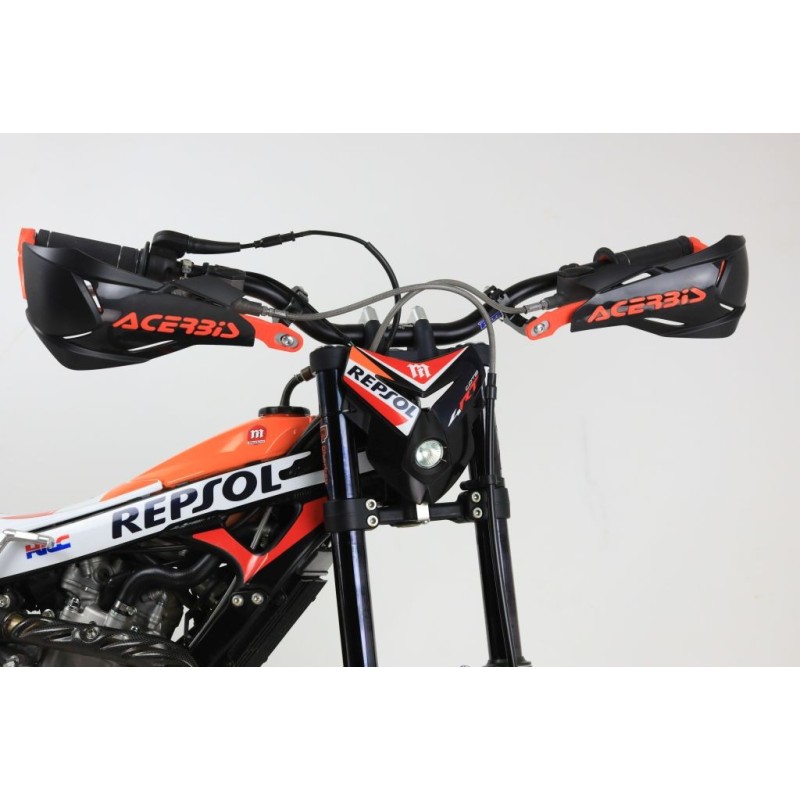 Protege mains fermé ACERBIS x-factory alu et plastique noir/orange