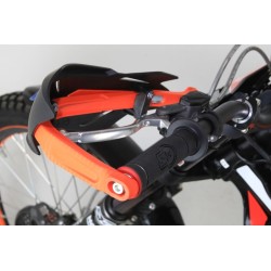 Protege mains fermé ACERBIS x-factory alu et plastique noir/orange