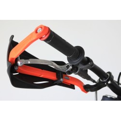 Protege mains fermé ACERBIS x-factory alu et plastique noir/orange