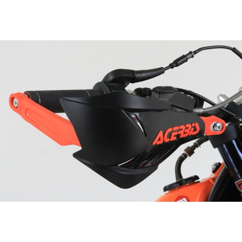Protege mains fermé ACERBIS x-factory alu et plastique noir/orange