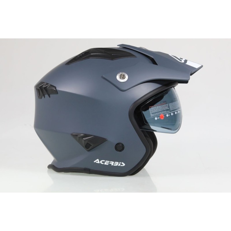 Casque ACERBIS aria gris mat avec visiere