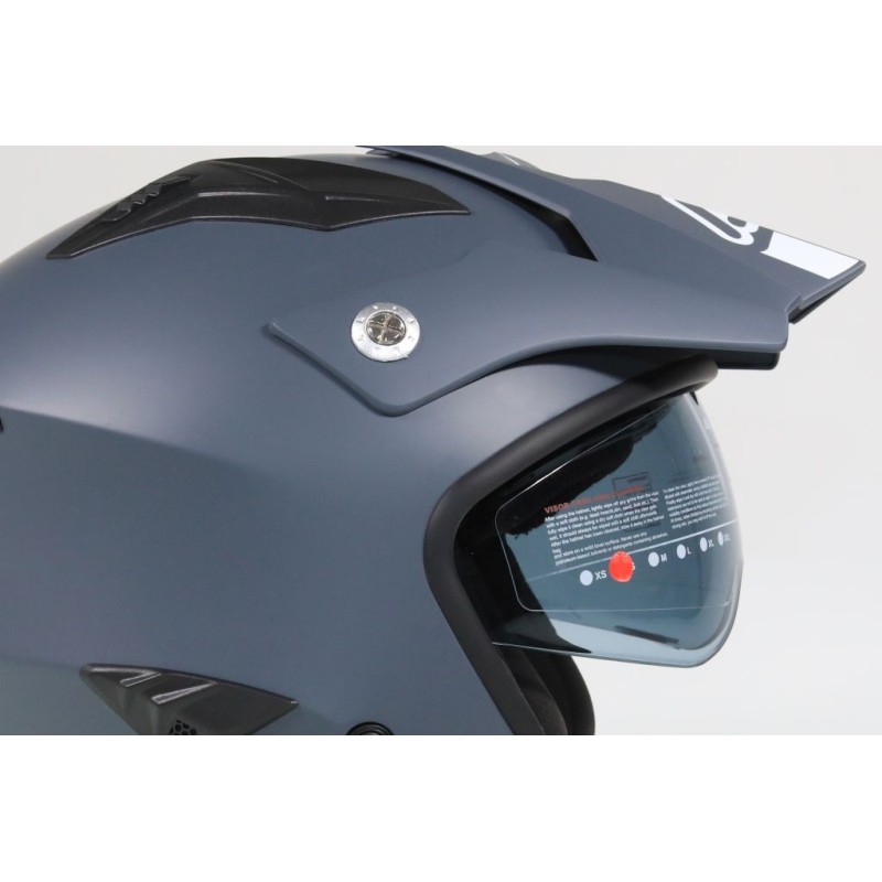Casque ACERBIS aria gris mat avec visiere