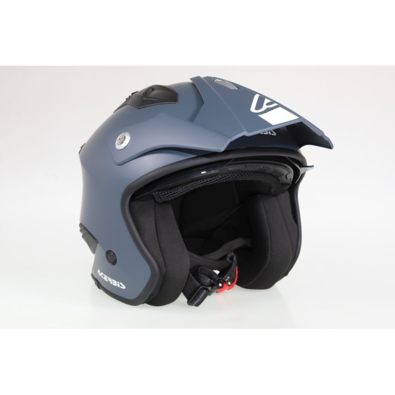 Casque ACERBIS aria gris mat avec visiere