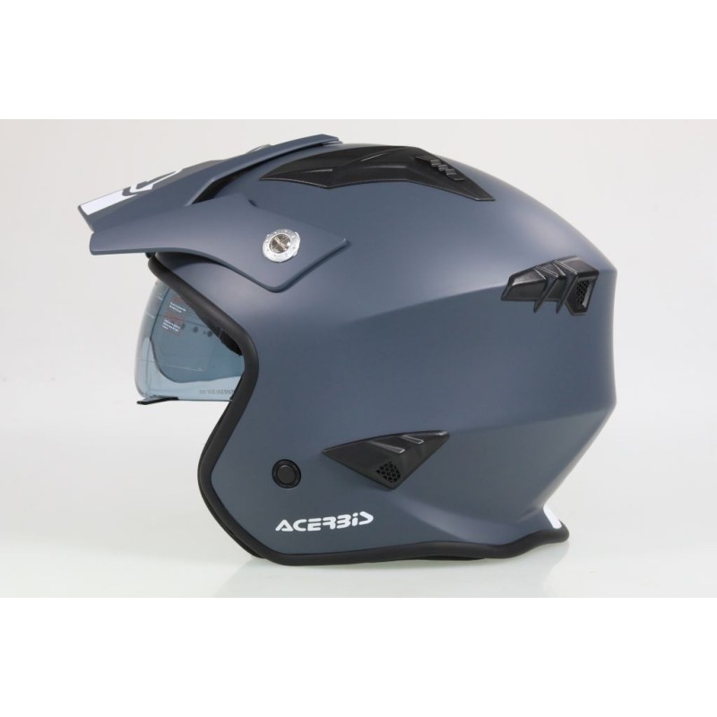 Casque ACERBIS aria gris mat avec visiere