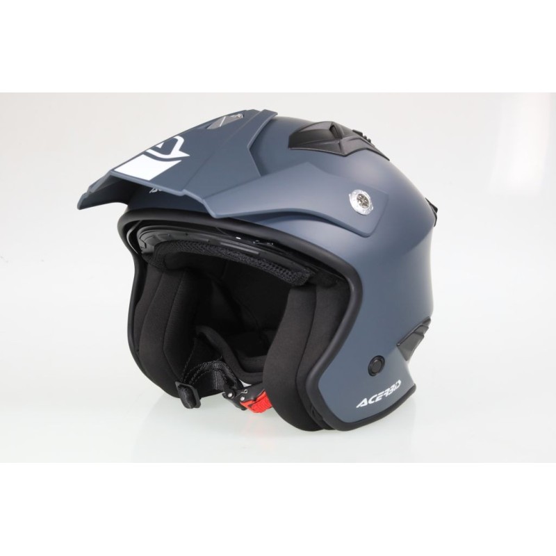 Casque ACERBIS aria gris mat avec visiere