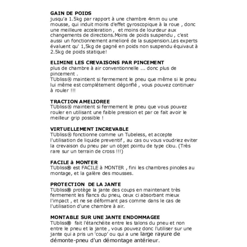 Tubliss 18 pouces universel