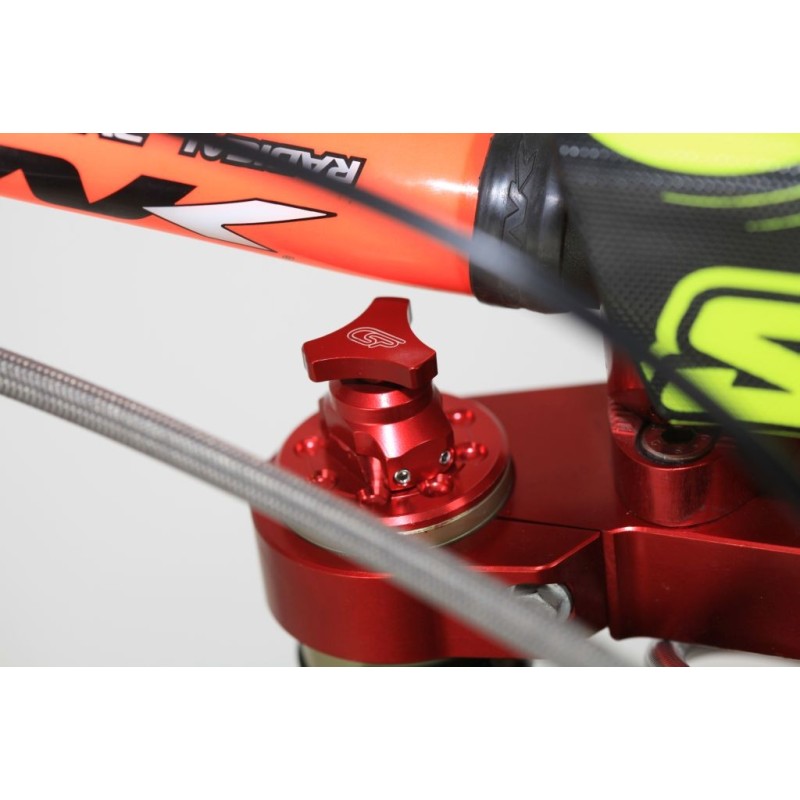 Molette réglage rapide fourche TECH rouge