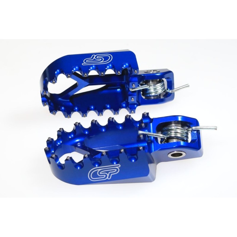 CSP aluminum footrest set back -7mm blue