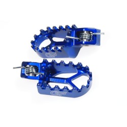 CSP aluminum footrest set back -7mm blue