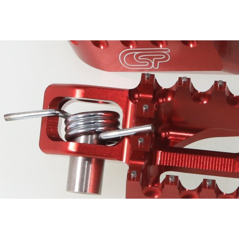 Repose pied alu CSP reculé -7mm rouge
