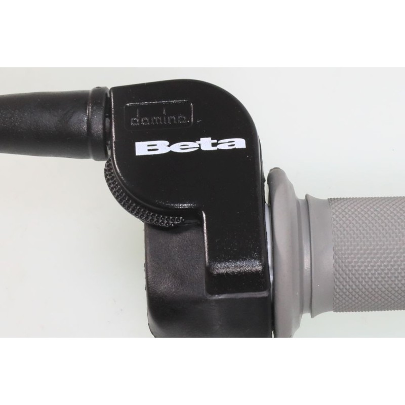 Poignée gaz BETA tirage court blanc + revetements gris 