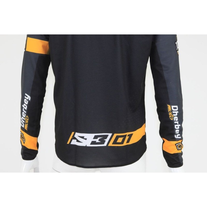 Maillot S3 déco DHERBEY MOTO 2021-2022 noir/orange