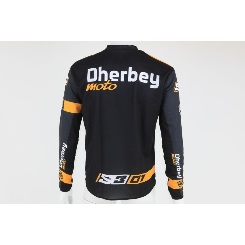 Maillot S3 déco DHERBEY MOTO 2021-2022 noir/orange