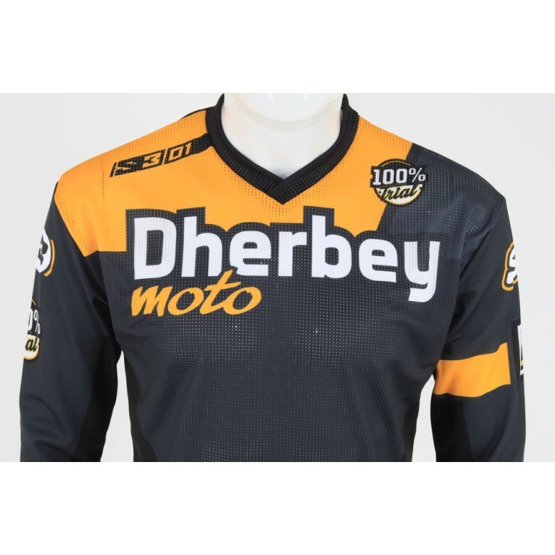 Maillot S3 déco DHERBEY MOTO 2021-2022 noir/orange