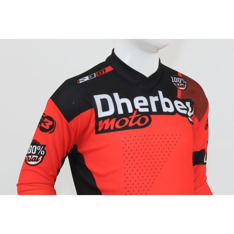Maillot enfant S3 déco DHERBEY MOTO 2021-2022 rouge