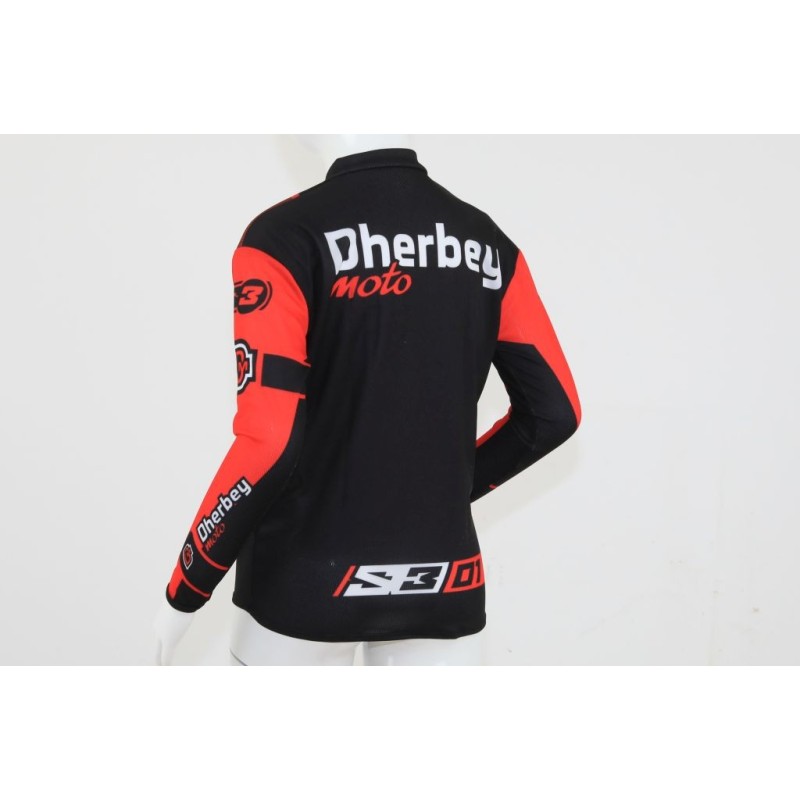 Maillot enfant S3 déco DHERBEY MOTO 2021-2022 rouge