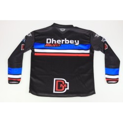 Maillot enfant S3 déco DHERBEY MOTO 2024 bleu/blanc/rouge