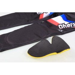 Pantalon enfant S3 déco DHERBEY MOTO 2024 bleu/blanc/rouge