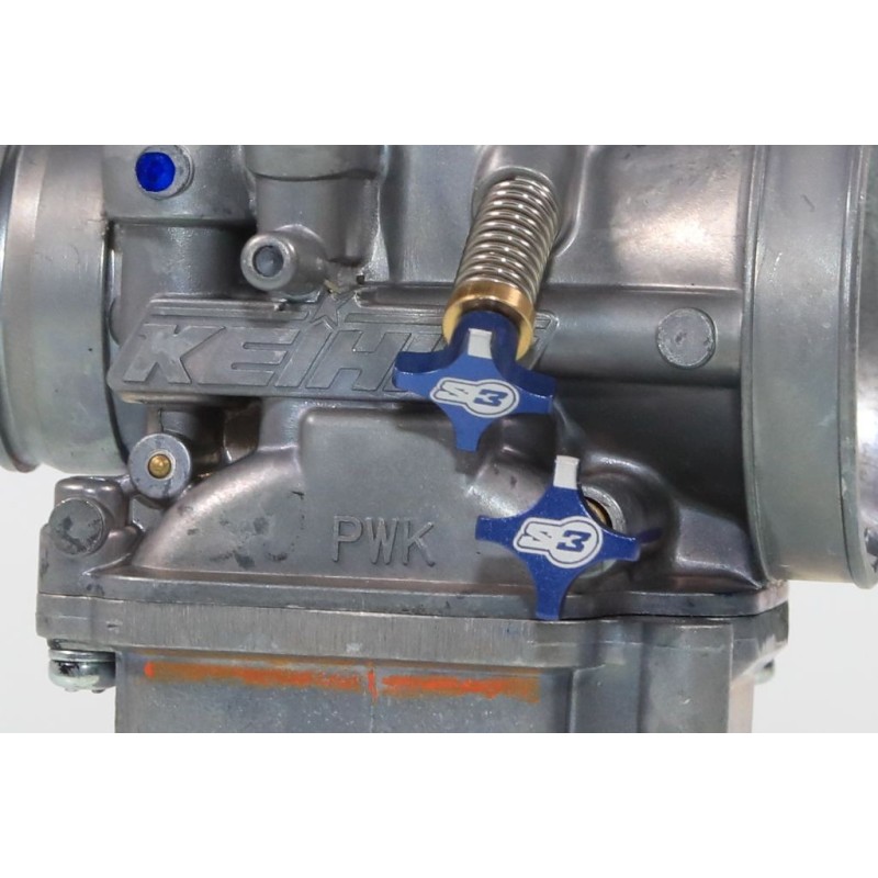 Kit vis ralenti/air S3 carburateur KEIHIN bleu