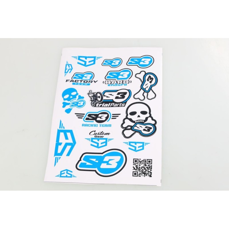 Planche adhésive S3 divers bleu