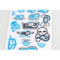 Planche adhésive S3 divers bleu