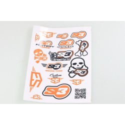 Planche adhésive S3 divers orange