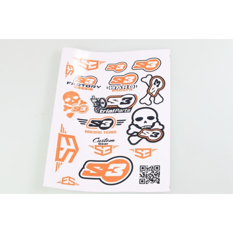 Planche adhésive S3 divers orange