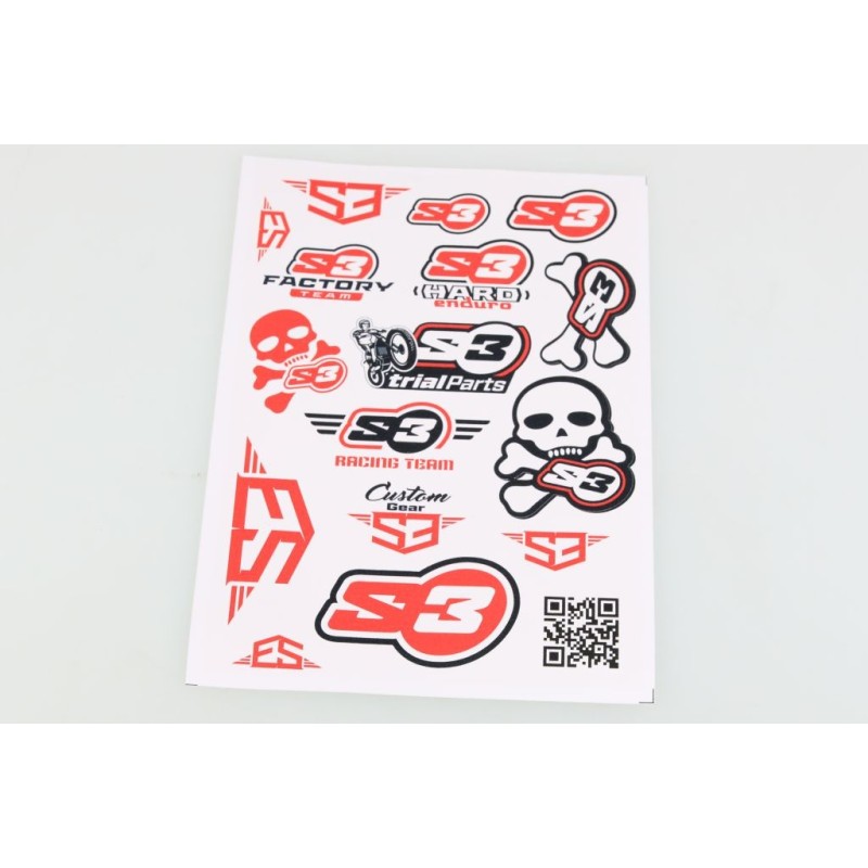 Planche adhésive S3 divers rouge