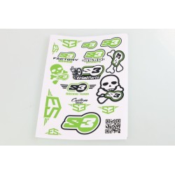 Planche adhésive S3 divers vert