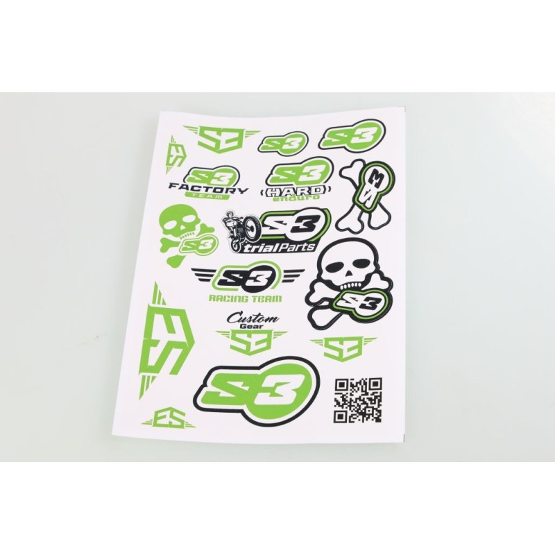 Planche adhésive S3 divers vert