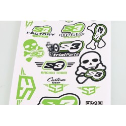 Planche adhésive S3 divers vert
