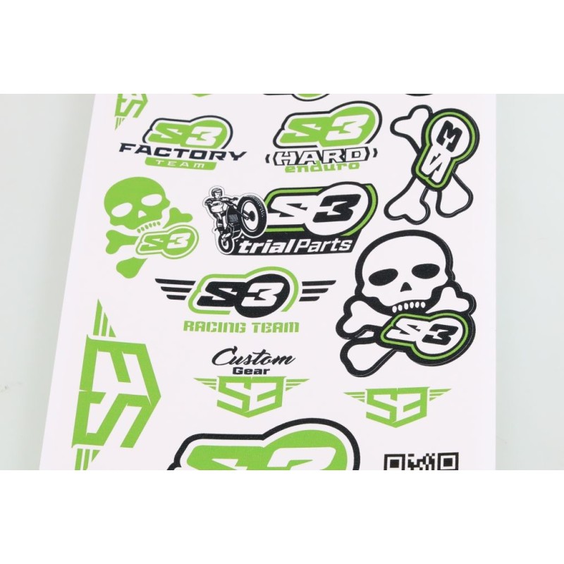 Planche adhésive S3 divers vert