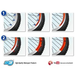 Autocollant cerceau de roue S3 noir