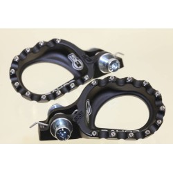 Repose pied alu avec insert S3 curve noir