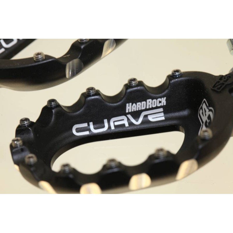 Repose pied alu avec insert S3 curve noir