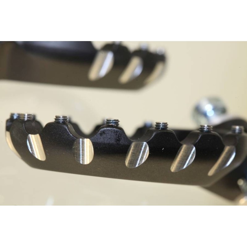 Repose pied alu avec insert S3 curve noir